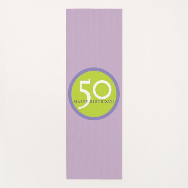 Yoga Happy Birthday 50 Mat (Front)