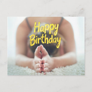 Yoga Happy Birthday Card