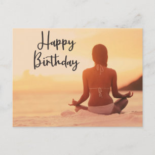 Yoga Happy Birthday Card