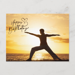 Yoga Happy Birthday Card