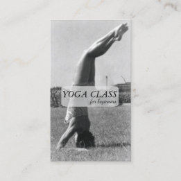 Yoga Headstand Pose Vintage Business Card