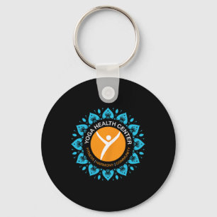 Yoga Health Centre Happy Starts Here Design Key Ring