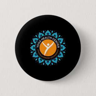 Yoga Health Centre Love Word Cloud Design 6 Cm Round Badge