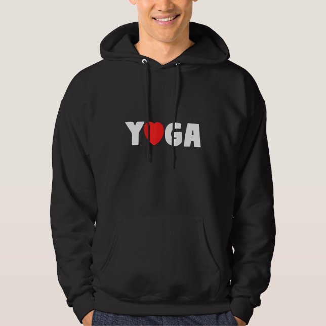 Yoga Heart Love Yogi Fitness Hoodie (Front)