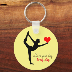 Yoga Heart & Love your day, Every day / Yogini Key Ring
