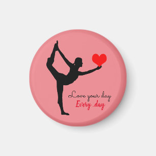 Yoga Heart & Love your day, Every day / Yogini Magnet