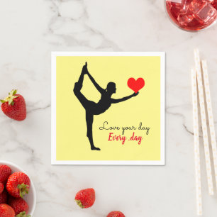 Yoga Heart & Love your day, Every day / Yogini Nap Napkin
