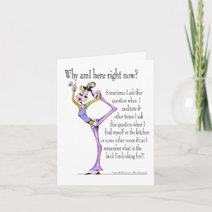 Yoga humour inspirational notecard - Must see