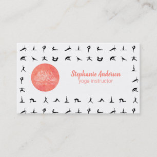 Yoga Icon   Watercolor   Yoga Poses Business Card