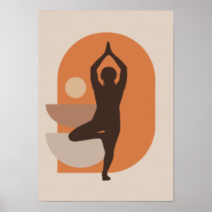 Yoga Illustration – Calm and Mindful Design Poster