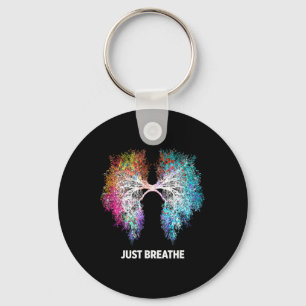 Yoga Inhale Exhale Nature Lung  Key Ring