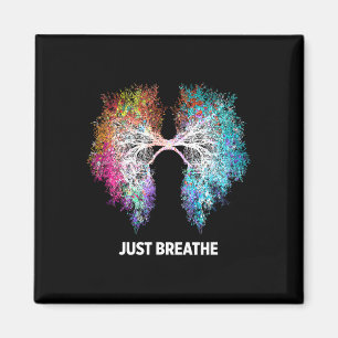 Yoga Inhale Exhale Nature Lung Magnet