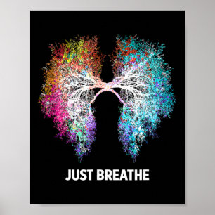 Yoga Inhale Exhale Nature Lung Poster