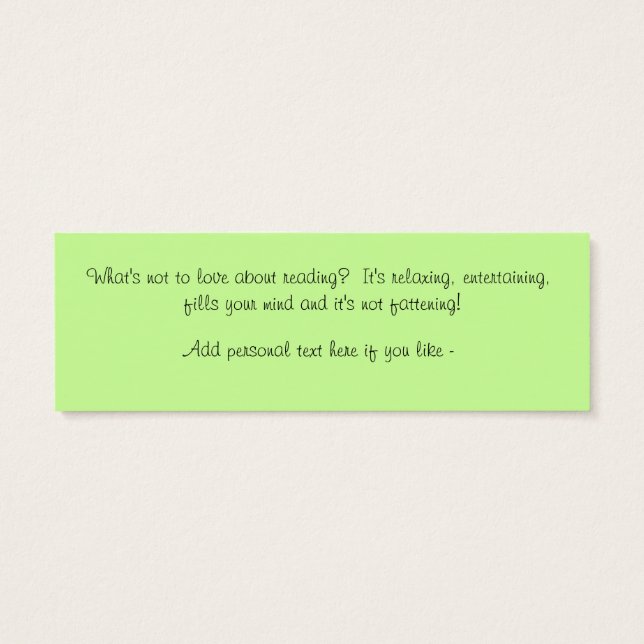 Yoga Inner Peace bookmark (Back)