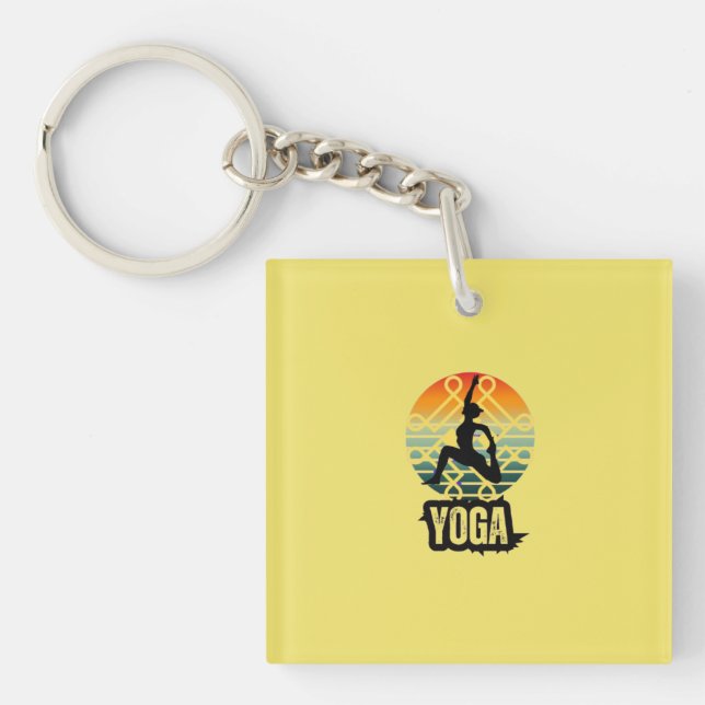 Yoga , Inner Peace Key Ring (Front)