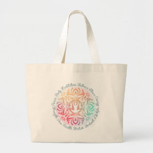 Yoga Inspirations Large Tote Bag