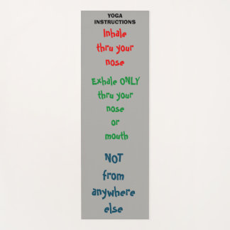 Yoga instructions yoga mat