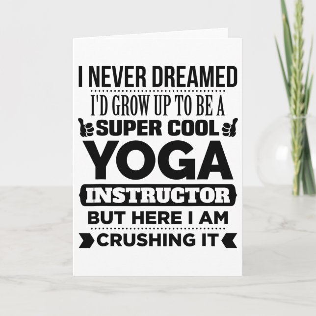 Yoga Instructor And Meditation Trainer Funny Gift  Card (Front)
