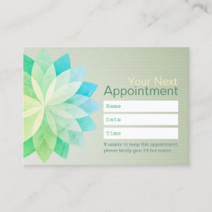 YOGA Instructor Appointment Colourful Lotus Mandal Card