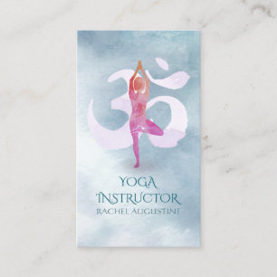 YOGA Instructor Appointment Meditation Pose Om Card