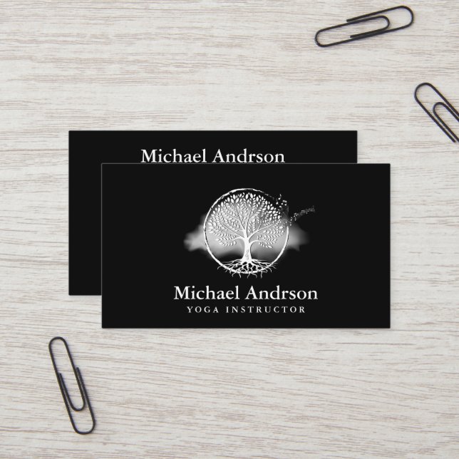 Yoga Instructor Business Card (Front/Back In Situ)