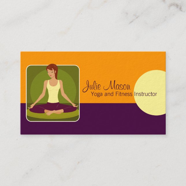 Yoga Instructor Business Cards (Front)