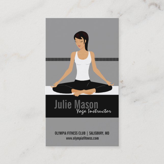 Yoga Instructor Business Cards (Front)