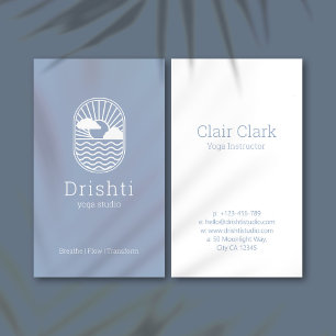 Yoga Instructor Calm Minimal Modern Business Card