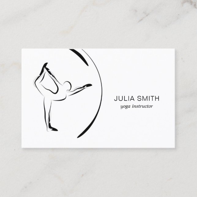 Yoga instructor card with two yoga poses (Front)