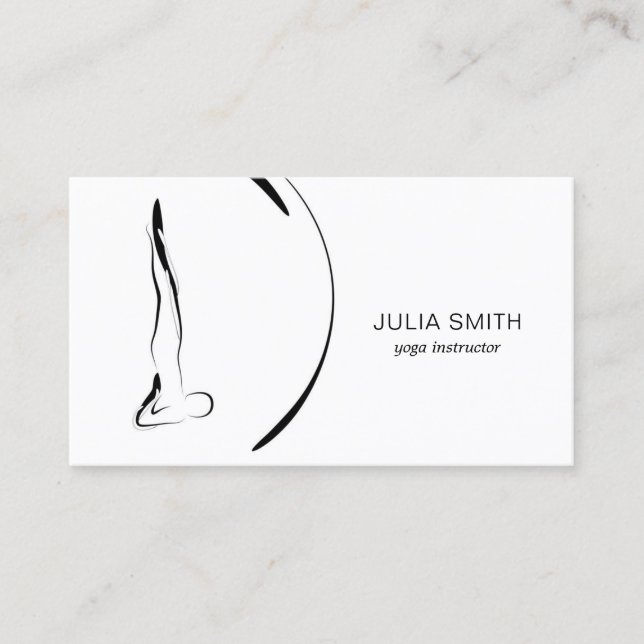 Yoga instructor card with two yoga poses (Front)