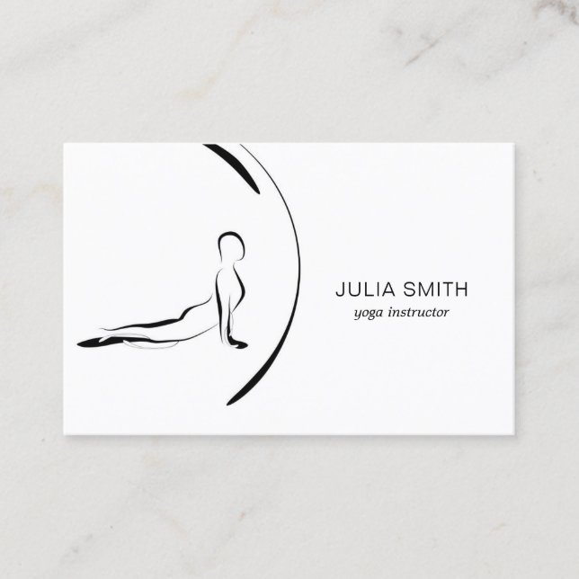 Yoga instructor card with two yoga poses (Front)