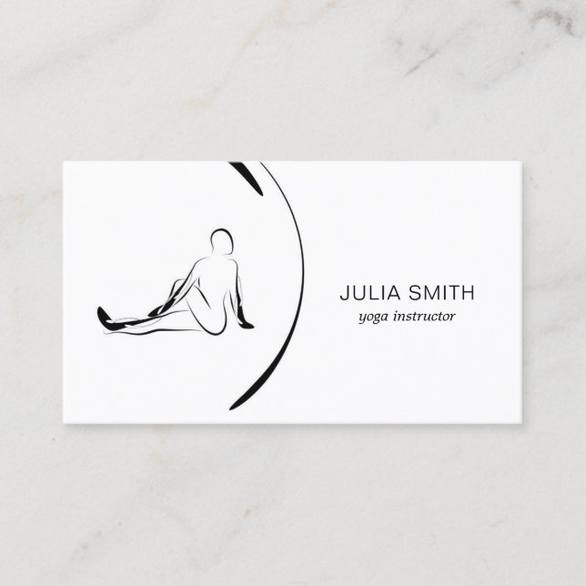 Yoga instructor card with two yoga poses (Front)