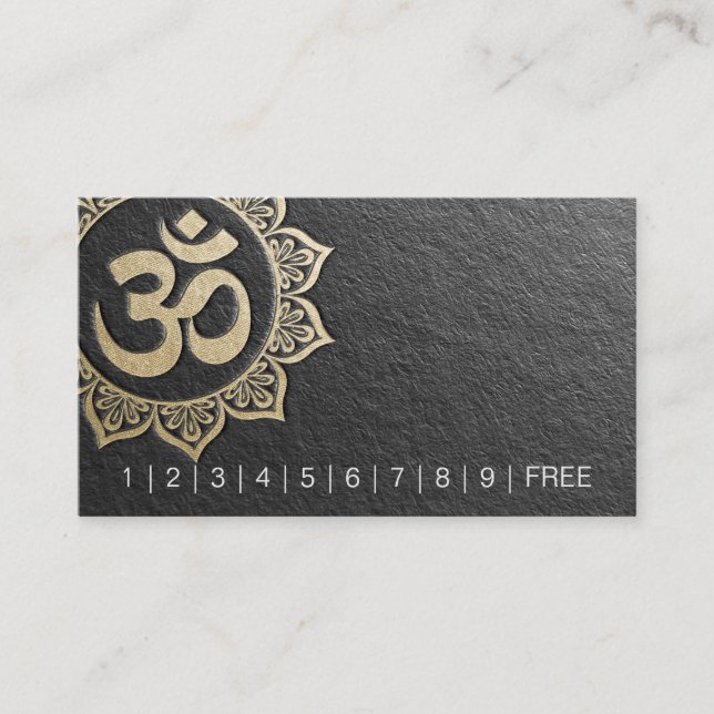 YOGA Instructor Chic Black Gold OM Mandala Loyalty (Front)