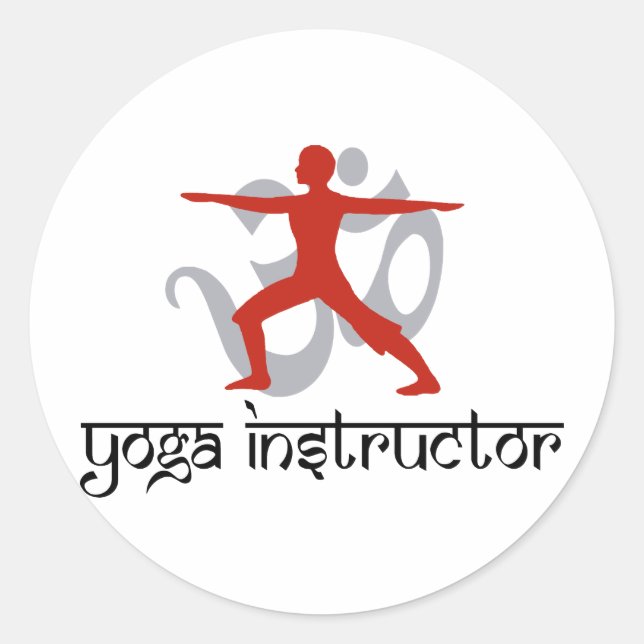 Yoga Instructor Classic Round Sticker (Front)