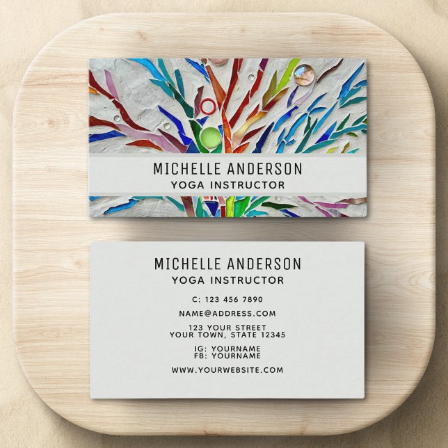 Yoga Instructor Colourful Business Card (Creator Uploaded)