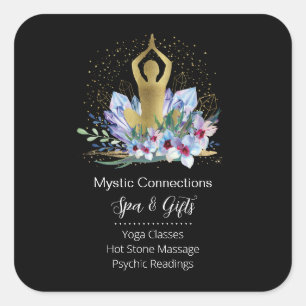 Yoga Instructor Energy Healer Crystals Reiki Spa Square Sticker
