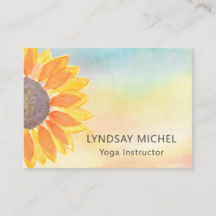 Yoga Instructor Flower Business Card