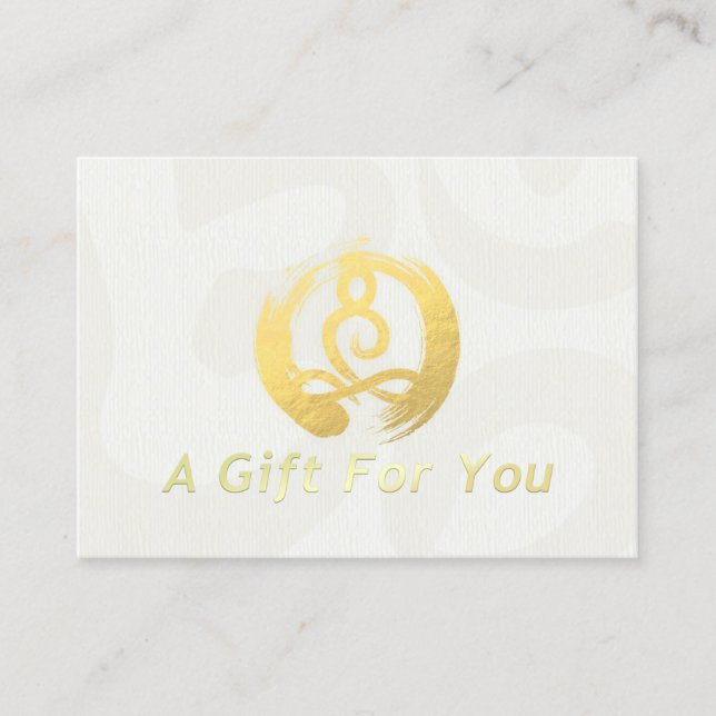YOGA Instructor Gift Certificate Meditation Zen OM (Front)