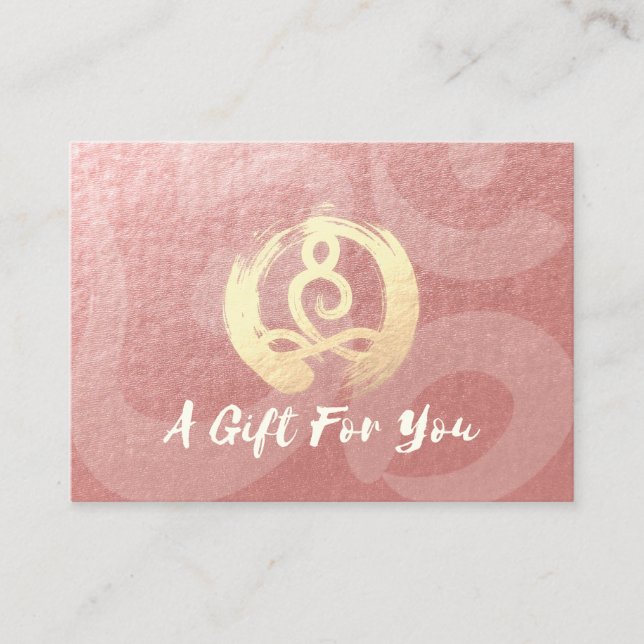 YOGA Instructor Gift Certificate Meditation Zen OM (Front)