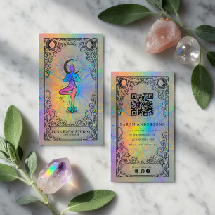 Yoga Instructor   Holographic Celestial Business Card