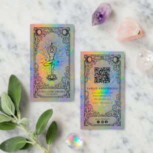 Yoga Instructor   Holographic Celestial Business Card