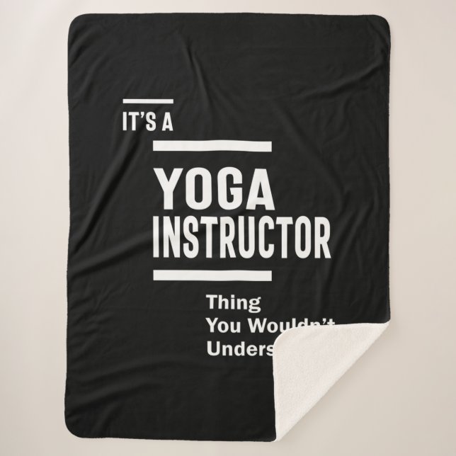 Yoga Instructor Job Title Gift Sherpa Blanket (Front)