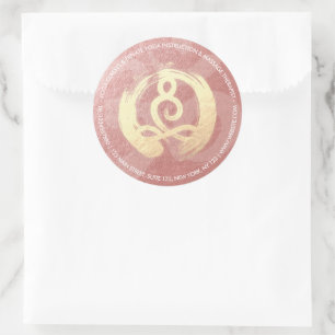 Yoga Instructor Life Coach Meditation Pose Zen OM Classic Round Sticker