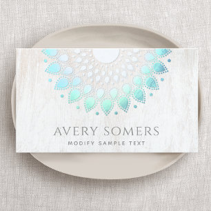Yoga Instructor Lotus Flower Business Card