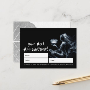 Yoga Instructor Lotus Meditation Pose Glowing Mist Appointment Card