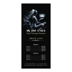 Yoga Instructor Lotus Meditation Pose Glowing Mist Rack Card