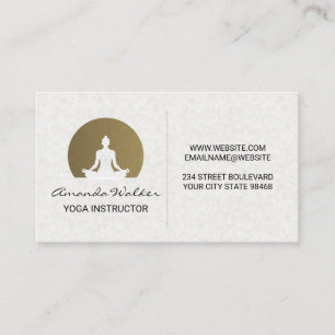 Yoga Instructor Lotus Pose Sitting Business Card