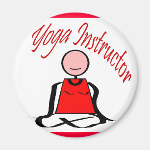 Yoga Instructor---Lotus Postion Stick Figure Magnet