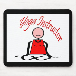 Yoga Instructor---Lotus Postion Stick Figure Mouse Pad
