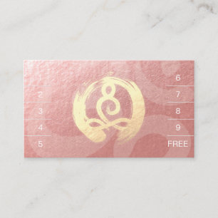 YOGA Instructor Loyalty Punch Meditation Pose Zen Card